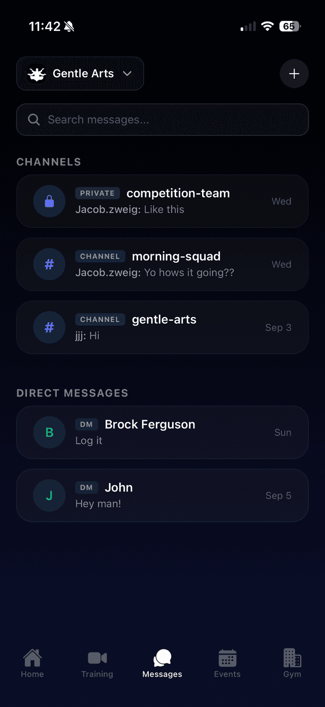 GrappleVision Messages